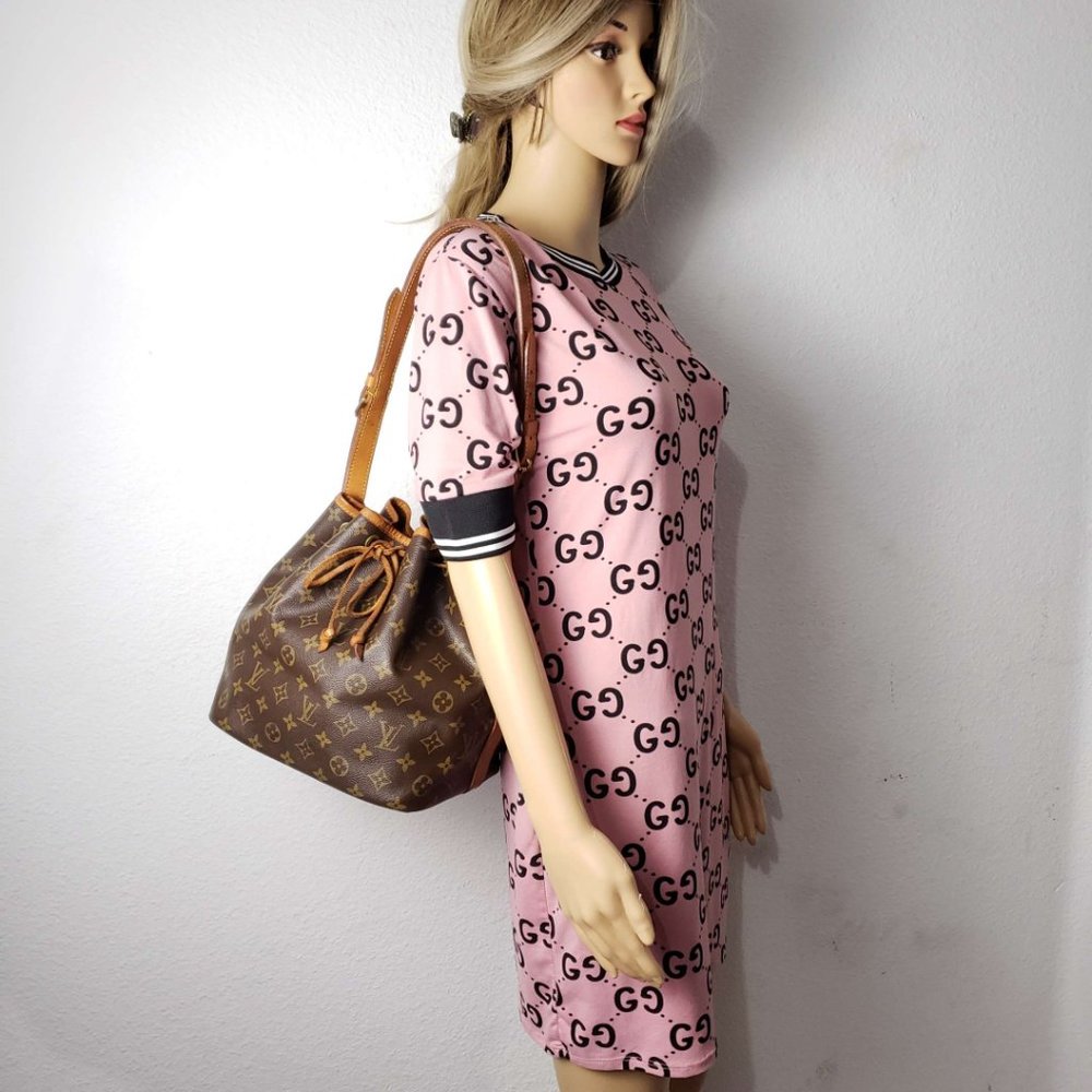 100% AUTHENTIC LOUIS VUITTON MONOGRAM PETIT NOE DRAWSTRING BAG #0450 - Picture 16 of 16